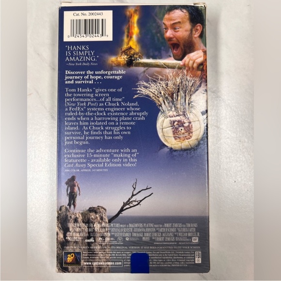 EUC Cast Away (2000) VHS - Picture 3 of 5